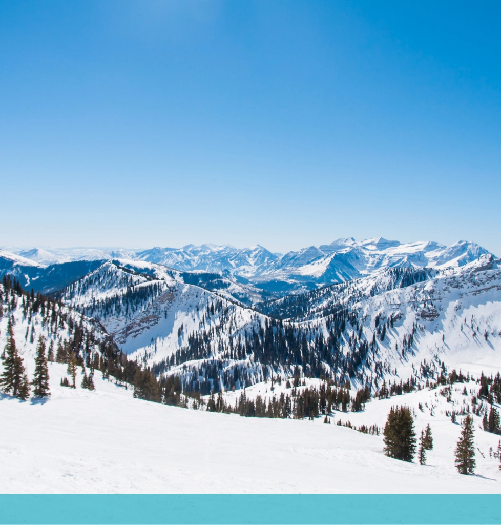 Scenic photo of snowy mountains near park city